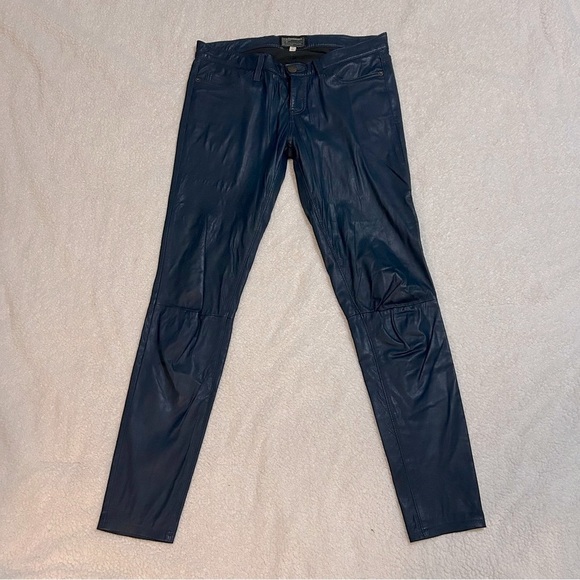 Current Elliot Size 28 REAL Lamb Leather The Ankle Skinny Pants - Picture 1 of 9